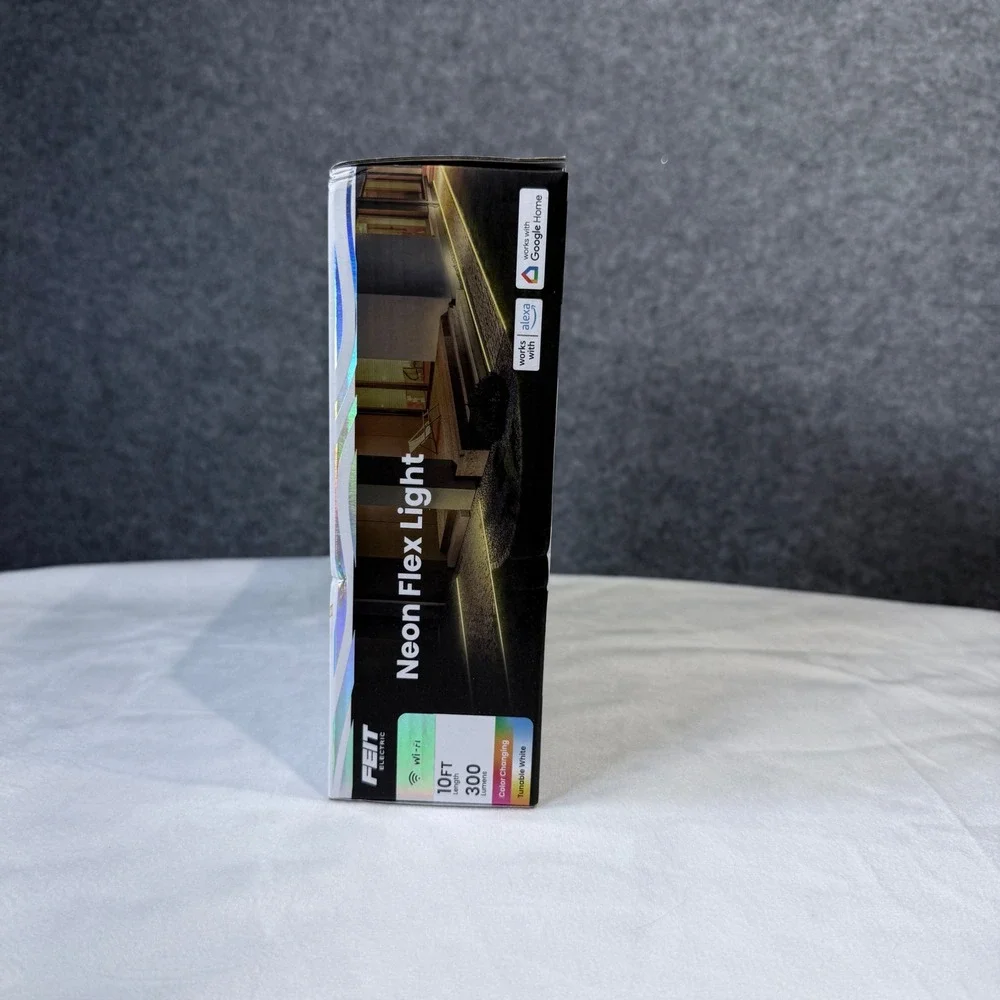 FEIT ELECTRIC Neon Flex Light 10FT RGB Wi-Fi‎ Dimmable Remote Control Smart